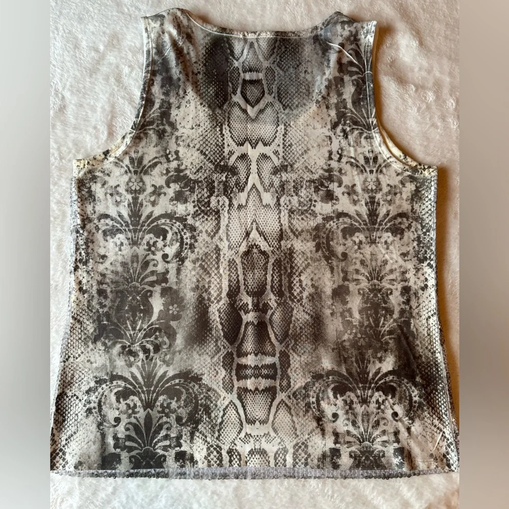 Chico’s Snake Print Sleeveless Top Womens Size 1 - Picture 4 of 5